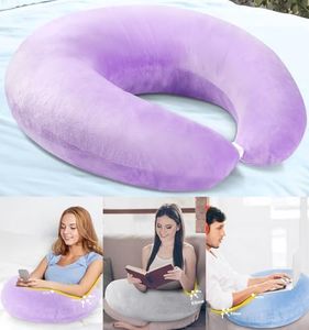 Reading Gaming Pillow Arm Rest for Bed Adult/Kid: Lap Desk Pillow for Sitting in Bed/Sofa/Floor-Compact Arm Support Pillow for Reading/Gaming/Working/Crocheting Improve Sitting Posture&Reduce Fatigue