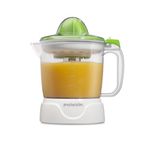 Proctor Silex 66340 Exprimidor eléctrico de cítricos Machine, 34 oz, for Orange, Lemon, Grapefruit Juice, Plastic, White and Green