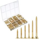 Mr. Pen- Wood Screws Assortment Kit, 152 pcs, Gold Wood Screws Phillips Tips, Screw Set, Assorted Screws, Screw Assortment, Screw Set Assortment, Screw Kit, Assorted Wood Screws Set, Flat Head Screws