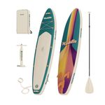 Maddle Inflatable Stand Up Paddle Boards, Ultra Light Double Layer 10’6’’x32’’x6’, SUP Made for Everyone and All Skill Levels. (The Free Spirit - Electric Pump)