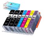 Compatible PGI-280 CLI-281 Ink Cartridge, for PGI 280 XXL CLI 281 XXL Work with Pixma TR7520 TS9120 TS8120 TS8220 (2 PGBK, 1 BK,1 C,1 M,1 Y,1 PB, 7-Pack)