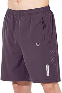 NORTHYARD Men's Athletic Running Shorts Quick Dry Workout Shorts 7"/ 5"/ 9" Lightweight Sports Gym Basketball Shorts Hiking Exercise PLUM 3XL