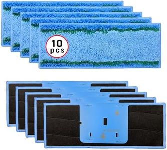 Jusiwow 10 Pack M6 Mopping Wet Pads Compatible with iRobot Braava Jet M6 Series (6012) (6112) (6113), Upgraded Robot Mop,Washable Microfiber Replacement Cleaning Pad