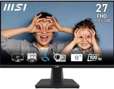 MSI Pro MP275 - Monitor Profesional de 27" FHD (1920 x 1080),100 Hz, Pantalla IPS, HDMI 1.4b, FreeSync, Montaje VESA 100x100mm, Negro