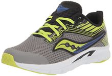 Saucony - Axon Unisex Kids Running Shoes, Lime Grey Black, 17.5 cm