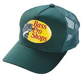 Bass Pro Shop Men's Trucker Hat Mesh Cap - One Size Fits All Snapback Closure - Great for Hunting & Fishing