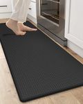 DEXI Kitchen Rug Anti Fatigue Mats for Floor, Non Skid Cushioned Comfort Standing Kitchen Mat Waterproof Runner Mat, 17"x59", Black