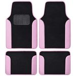 BDK Auto MT-202-PK: Carpet Vinyl Mats 4 Pcs/Pink