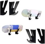 Skateboard Wall Mount Display Rack, Skateboard Deck Wall Mount, Skateboard Wall Hanger, Skateboard Rack For Snowboard &Skateboard Display And Storage