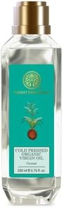 Forest Essentials Organic Cold Pressed Virgin Oil Coconut | Rich in Vitamin E with Pure Coconut Massage Oil For Hair & Skin | 200 ml