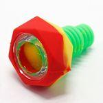 STRONG BONG Unbreakable Silicone Bowl Slides | Shooter for Bongs & Smoking Waterpipes | Universal Size 14/18mm | Bong Accessory - Green