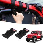 Gaizon 2 Pack Grab Handles Roll Bar Grip Handle Paracord for Jeep Wrangler Accessories CJ YJ TJ JL JK LJ JLU JKU Sahara Freedom Rubicon,Gladiator JT 1955-2023 Interior Accessories (Black)