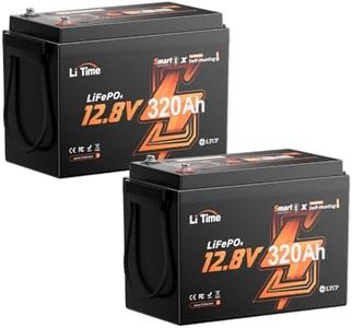 Litime 2Pack 12V 320Ah Mini Self-Heating Lithium LiFePO4 Battery, Max 15000 Deep Cycles Battery, Bluetooth & 2 Heating Mode.