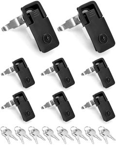 QWORK Compression Latch Flush Sealed Lever Latch Trigger, 8 Pack Latches with 8 Keys Adjustable Lift and Turn, Keyed Alike
