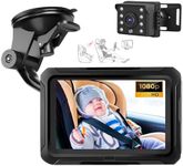 SSATISCN Baby Car Camera HD1080P Baby Car Mirror 4.3'' Infrared Night Vision Car Seat Camera Display, Car Camera Mirror for Baby Rear Facing Seat Full View Infant Clear Night Vision Function