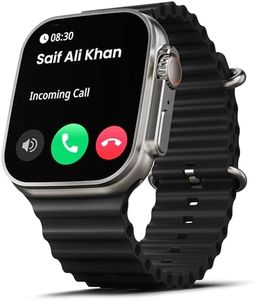GOBOULT Newly Launched Crown Smart Watch 1.95'' Screen, BT Calling, Working Crown, Zinc Alloy Frame, 900 Nits Brightness, AI Voice Assistant, SpO2 Monitoring, 120+ Sports Mode (Pure Black)