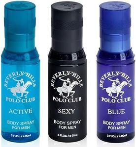 Beverly Hills Polo Club Body Spray Collection 3 Piece set With Different Fragrances Blue 3fl oz Active 3fl oz and Sexy