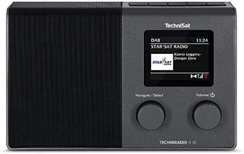 TechniSat TECHNIRADIO 4 IR – Radio Internet compacte (Dab+, FM, Internet Via Wi-FI, écran Couleur à intensité Variable, réveil, égaliseur, mémoire de Programme, Haut-Parleur Mono 3 W) Noir/Argent