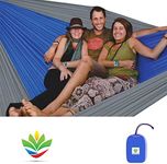 Hammock Bliss Triple - The Largest Portable Hammock on Planet Earth - Best Camping Hammock for Couples, Great for Tall People, Ideal for Families - Integrated Suspension - 250 cm Rope Per Side