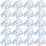 60 Pack Mouth Retractor Cheek Retractor Dental Cheek Retractor Lip Retractor with 3 Teeth Whitening Shade Guides Clear Blue C Shape for Photography