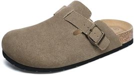 Xiakolaka Women's Suede Clogs Adjus