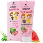 HealthBest Kidbest Face wash for Kids | Normal Skin, Sensitive Skin & Dry Skin | Tear, Paraben, SLS free | Watermelon Flavor | 100ml