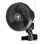 AC Infinity CLOUDRAY A6, Grow Tent Clip Fan 6” with 10-Speeds, EC-Motor, Weatherproof IP-44, Quiet Hydroponics Circulation Cooling (Black, Manual Swivel)