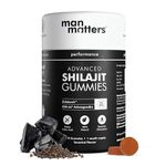 Man Matters Pure Himalayan Shilajit/Shilajeet Gummies Advanced With 75% Fulvic Acid, Ksm 66 Ashwagandha & Black Pepper | Boosts Stamina & Improves Energy Levels | No Added Sugar | Pack Of 60