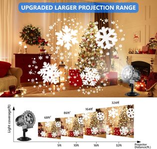 LED Snowflake Projector Lights – Outdoor Holiday Decoration