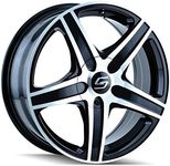 Sacchi S48 Black Wheel with Machined Face/Lip (17x7"/4x100mm)