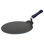 Wonderchef Reva Flat Aluminum Nonstick Dosa Tawa | 28cm Non Stick Tawa | 4mm | Black