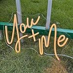 You and Me Neon Sign Wedding Backdr
