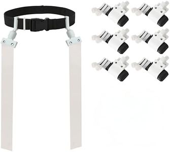 6 Pop Flag Football Set-Complete (10 Player/12 Player/14 Player) Flag Belts and Flags Set (White)