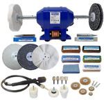 Bench Grinder Metal Polisher 6" 250W with 6" Deluxe Metal Polishing Kit - Pro-Max