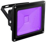 HouLight UV LED Black Light, High Power 20W LED Black Light Flood Light IP65-Waterproof (85V-265V AC) for Halloween, Blacklight Party, Neon Glow, Glow in The Dark, Birthdays, Blacklights, Curing