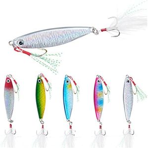 Esche Artificialiesca Di Simulazione Esca Esche Artificiali 3D Set Da Pesca In Acqua Salata d'Acqua Dolce Esche Da Pesca Spinning Mare Per Pesca Alla Trota, Spigola, Persico, Luccio, 5 Pezzi