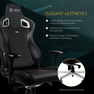 Noblechairs Epic Gaming Chair – Ergonomic, Adjustable, Black