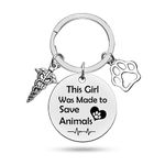 Veterinary Keyring Veterinarian Gift Vet Tech Appreciation Gift Thank You Gift for Veterinary Technician Animal Lovers Gift Veterinary Nurse Assistant Keyring Coworker Gifts Thanksgiving Day Gift