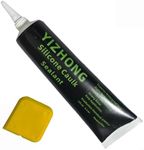 YIZHONG Silicone Sealant Caulk, 4.2 oz Tube for Bathroom & Kitchen, Easy Squeeze & Smooth Application, Low Odor (Clear-4 oz)