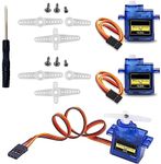 WWZMDiB 3Pcs SG90 Micro Servo Motor Mini Servo SG90 9g Servo Kit for RC Robot Arm/Hand/Control with Cable, Mini Servos Arduino