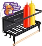 Grillzilla - Grill Armory - Magnetic Grill Caddy - BBQ Shelf Organizer and Tool Holder - Strong Magnetic Shelf for Gas Grills, Refrigerators, Ovens and More