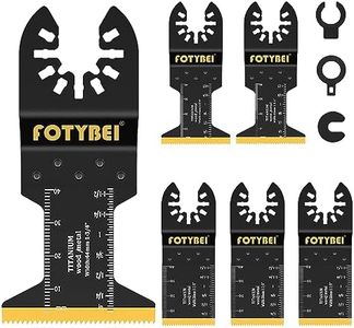 Titanium Oscillating Tool Saw Blades Metal Cutting, Universal Multitool Blades for Soft Metal Nails Hard Material and Wood Plastic, 5 Pcs Multi Tool Blades Fit Dewalt Ryobi Bosch Milwaukee