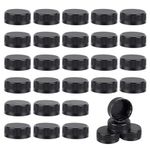 OLYCRAFT 100Pcs Black Plastic Bottle Caps 1.5 Inch Inner Diameter Tamper Seal Lids 1.6x0.6 Inch Bottle Jug Storage Cap Lids Replacement Caps Twist Cap for Juice Bottles Dispenser Caps