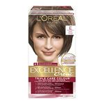 L’Oréal Paris Excellence Crème Permanent Hair Color, E Light Brown, 100% Grey Coverage, Hair Dye, 1 EA (Packaging May Vary)