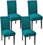 Aertiavty Chair Covers for Dining Room Set of 4 Kitchen Chair Covers, Dining Room Chair Covers Chair Slipcover Parsons Chair Covers, Teal