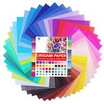 Opret Origami Paper, 100 Sheets 15x15 cm Origami Paper 50 Vivid Colours Single Sided for Arts and Crafts Projects