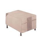 Modern Leisure Monterey Patio Ottoman/Side Table Cover - Water-Resistant Fabric - Heavy-Duty Protection for Outdoor Deck Furniture - 32" L x 22" D x 17" H - Beige