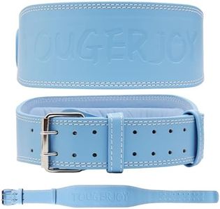 Leather Weight Lifting Belt for Women and Girl 4 Inches Padded Lumbar Support Belt for Workout Training with Adjustable Buckle