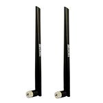 TECHTOO WiFi Antenna Dual Band 7dBi 2.4GHz/5.8GHz with RP-SMA Connector for Wireless Network Router USB Adapter PCI Card IP Camera DJI Phantom Wireless Range Extender FPV UAV Drone (Black 2-Pack)