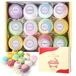 Fafamara Bath Bombs, Gift Set Rich in Essential Oils Natural Handmade Bath&Spa Fizzles Marvelous Salts to Moisturize Skin and Relieve Stress Romantic Gifts for Her/Him/Girlfriend/Wife (Pack of 12)